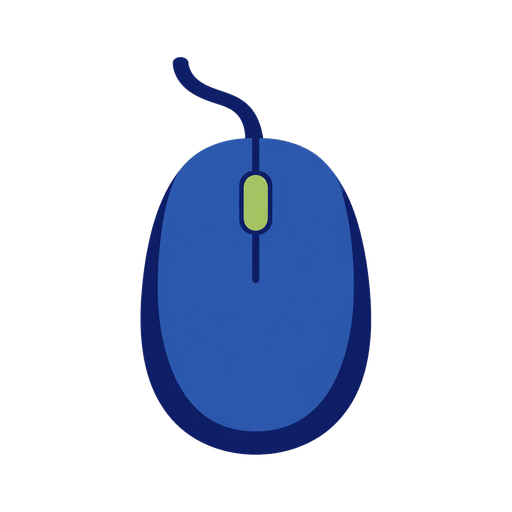 Ilustração de um mouse de computador com cabo